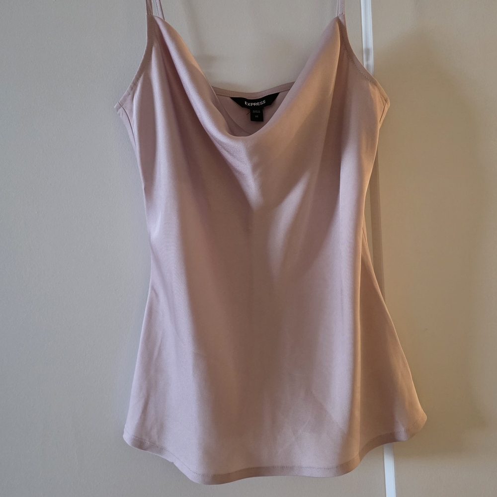 Express Soft Pink Cowl Neck Camisole Blouse